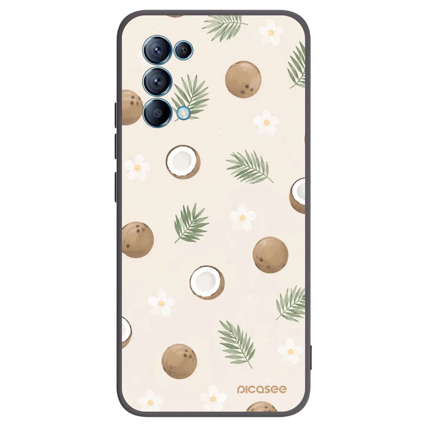 Picasee husă neagră din silicon pentru OPPO A16s - Coconut Breeze