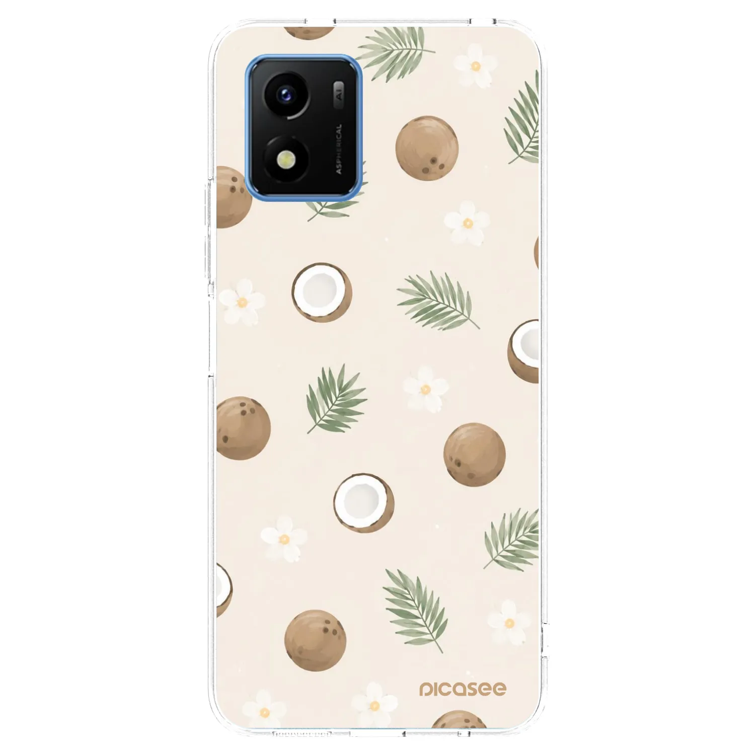 Picasee husă transparentă din silicon pentru Vivo Y01 - Coconut Breeze