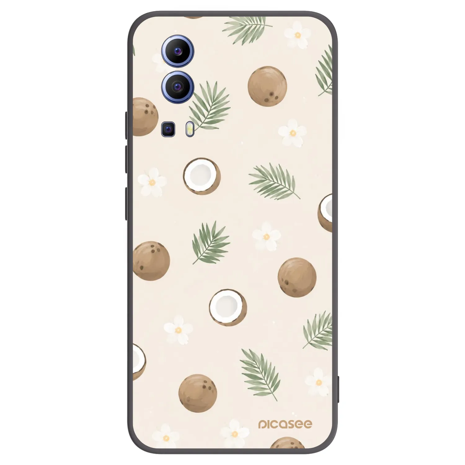 Picasee husă neagră din silicon pentru Vivo Y52 5G - Coconut Breeze