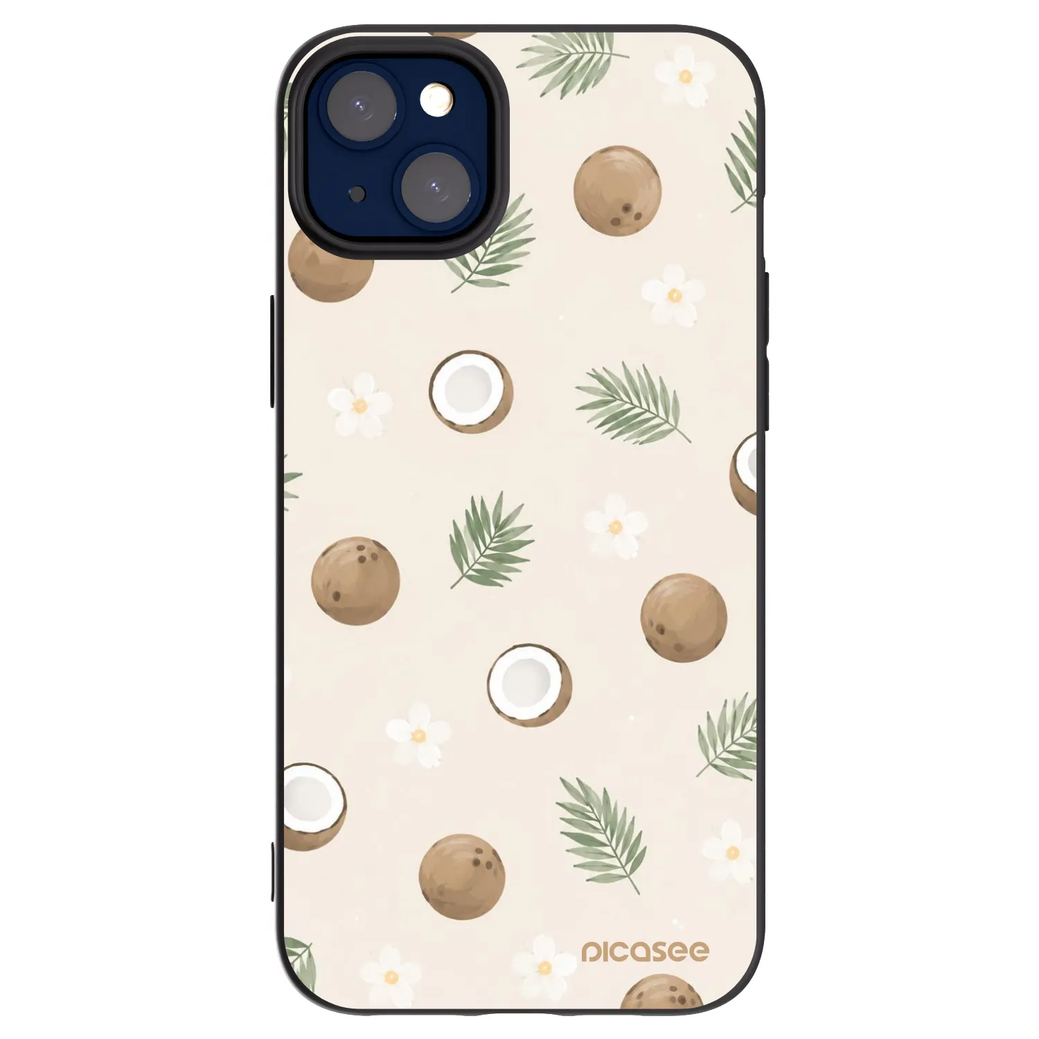 Picasee husă neagră din silicon pentru Apple iPhone 14 Plus - Coconut Breeze