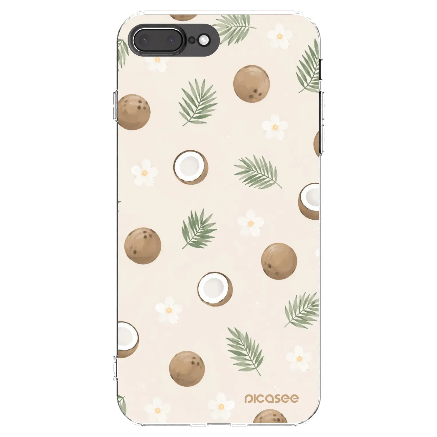 Picasee husă transparentă din silicon pentru Apple iPhone 8 Plus - Coconut Breeze