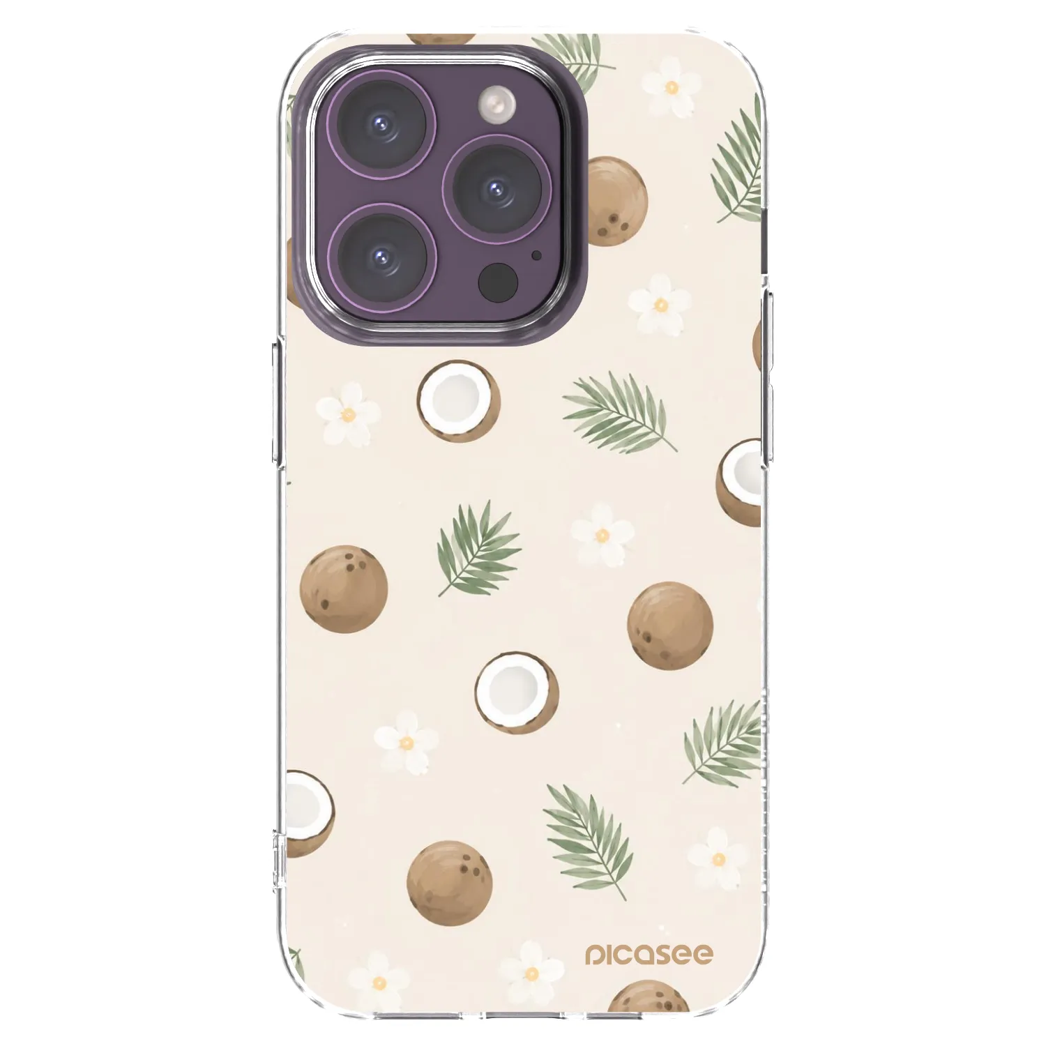 Picasee husă transparentă din silicon pentru Apple iPhone 14 Pro - Coconut Breeze