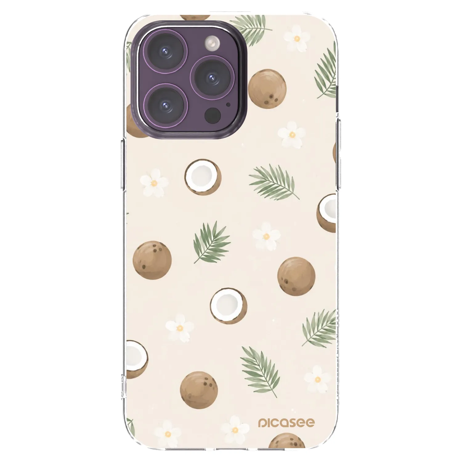 Picasee husă transparentă din silicon pentru Apple iPhone 14 Pro Max - Coconut Breeze