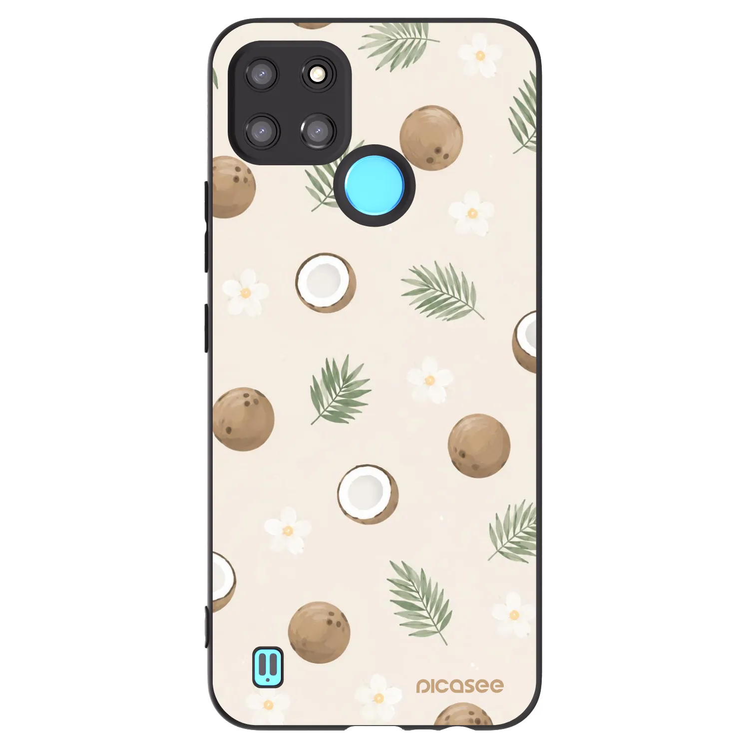 Picasee husă neagră din silicon pentru Realme C21Y - Coconut Breeze