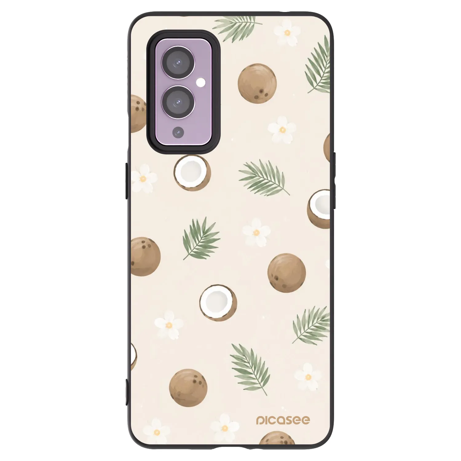 Picasee husă neagră din silicon pentru OnePlus 9 - Coconut Breeze