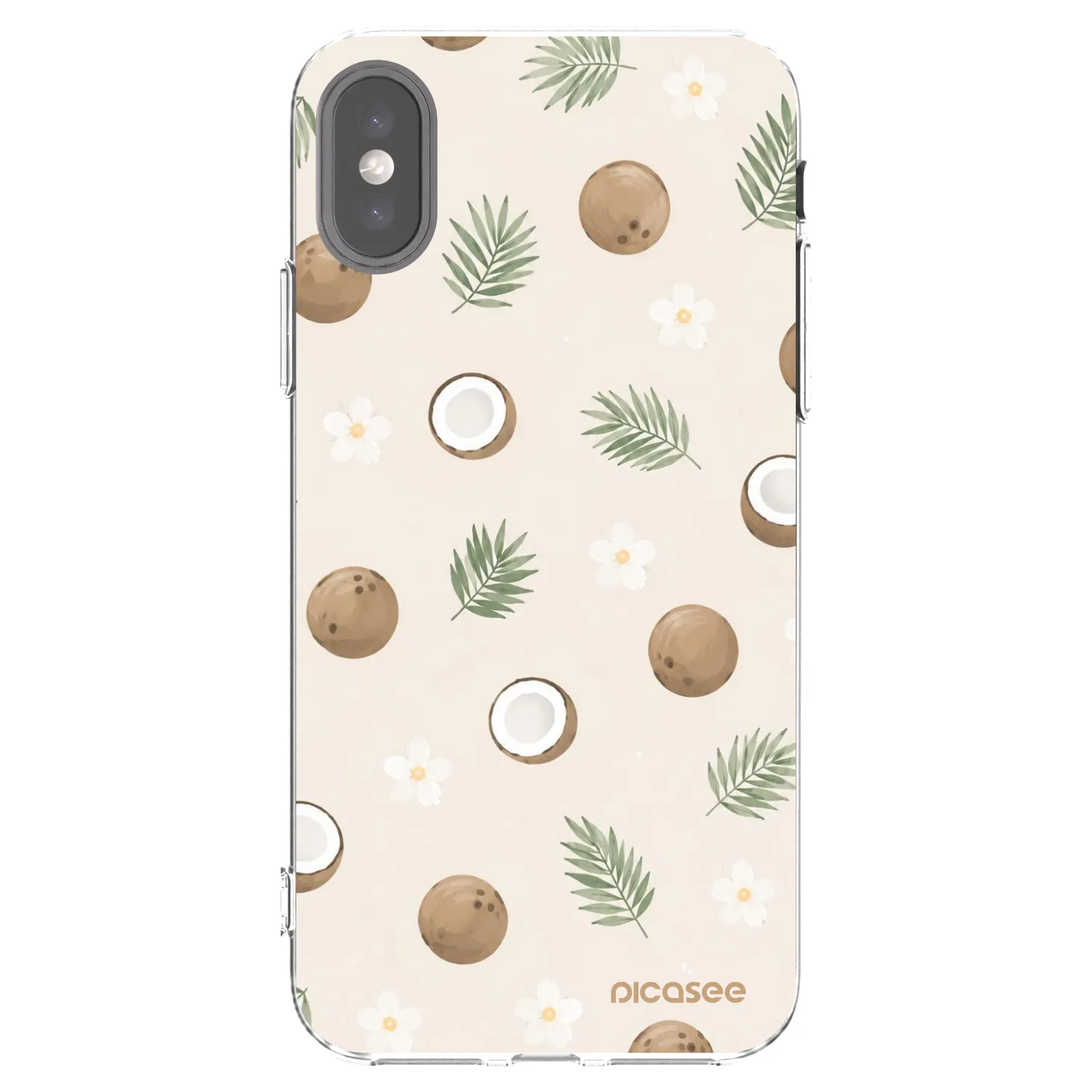 Picasee husă transparentă din silicon pentru Apple iPhone X/XS - Coconut Breeze