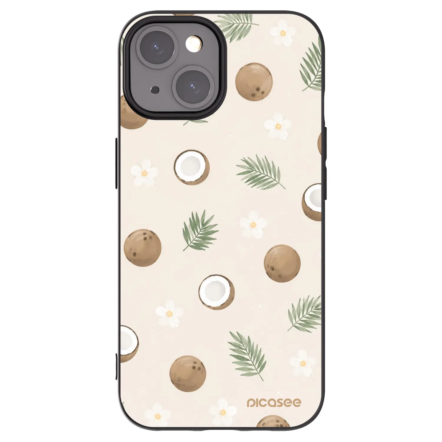 Picasee husă neagră din silicon pentru Apple iPhone 15 - Coconut Breeze