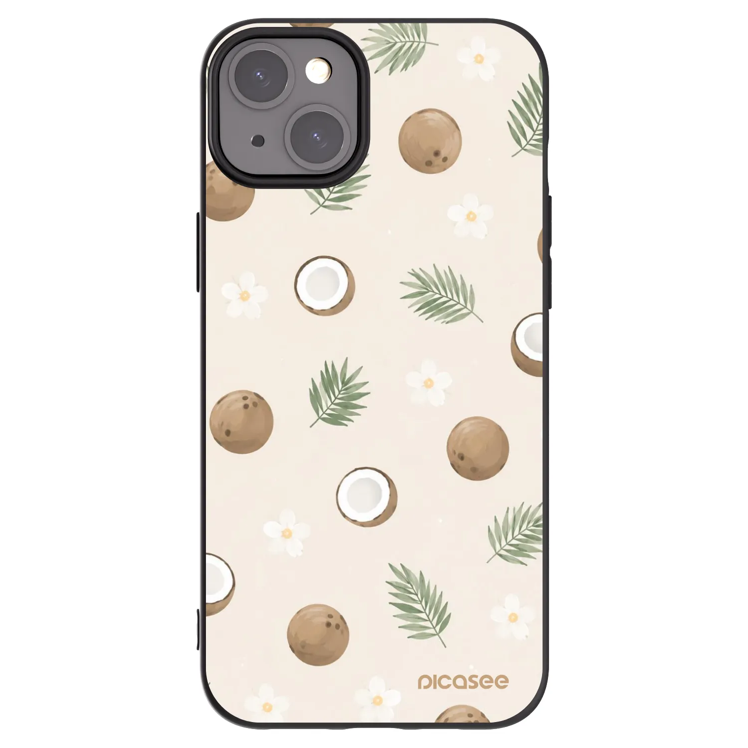 Picasee husă neagră din silicon pentru Apple iPhone 15 Plus - Coconut Breeze