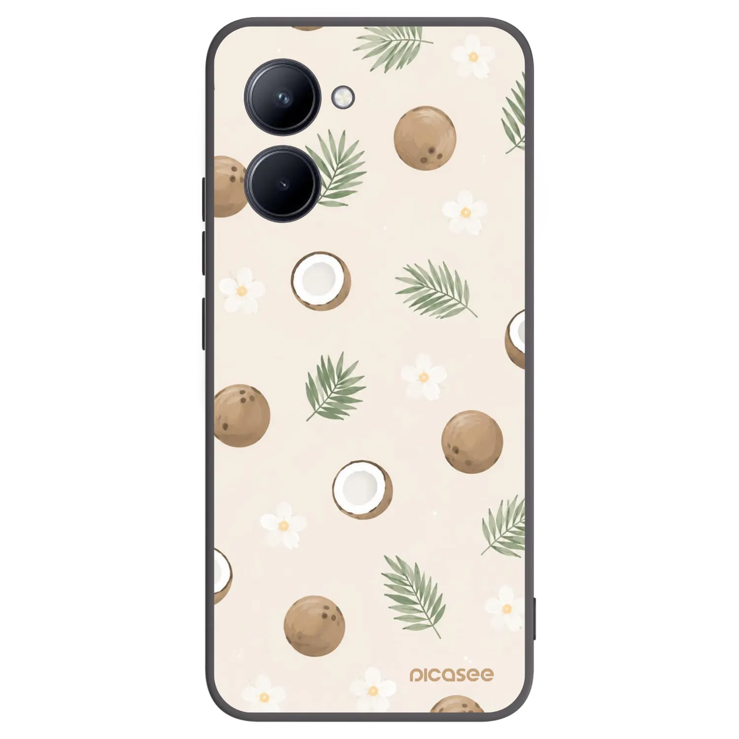 Picasee husă neagră din silicon pentru Realme C33 (2023) - Coconut Breeze