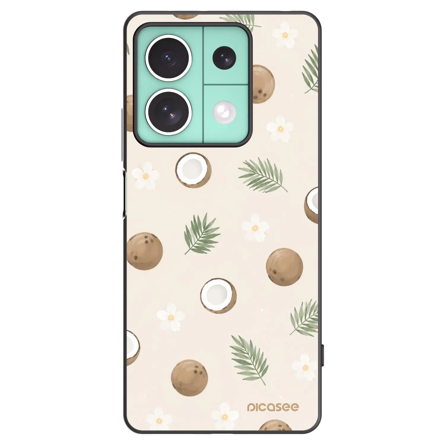 Picasee husă neagră din silicon pentru Xiaomi Redmi Note 13 5G - Coconut Breeze