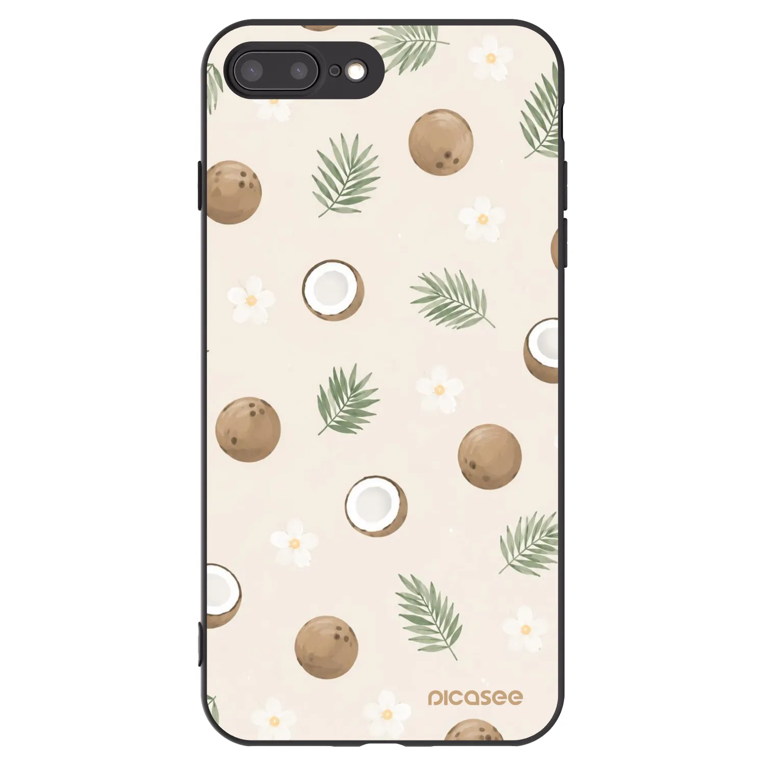 Picasee husă neagră din silicon pentru Apple iPhone 7 Plus - Coconut Breeze