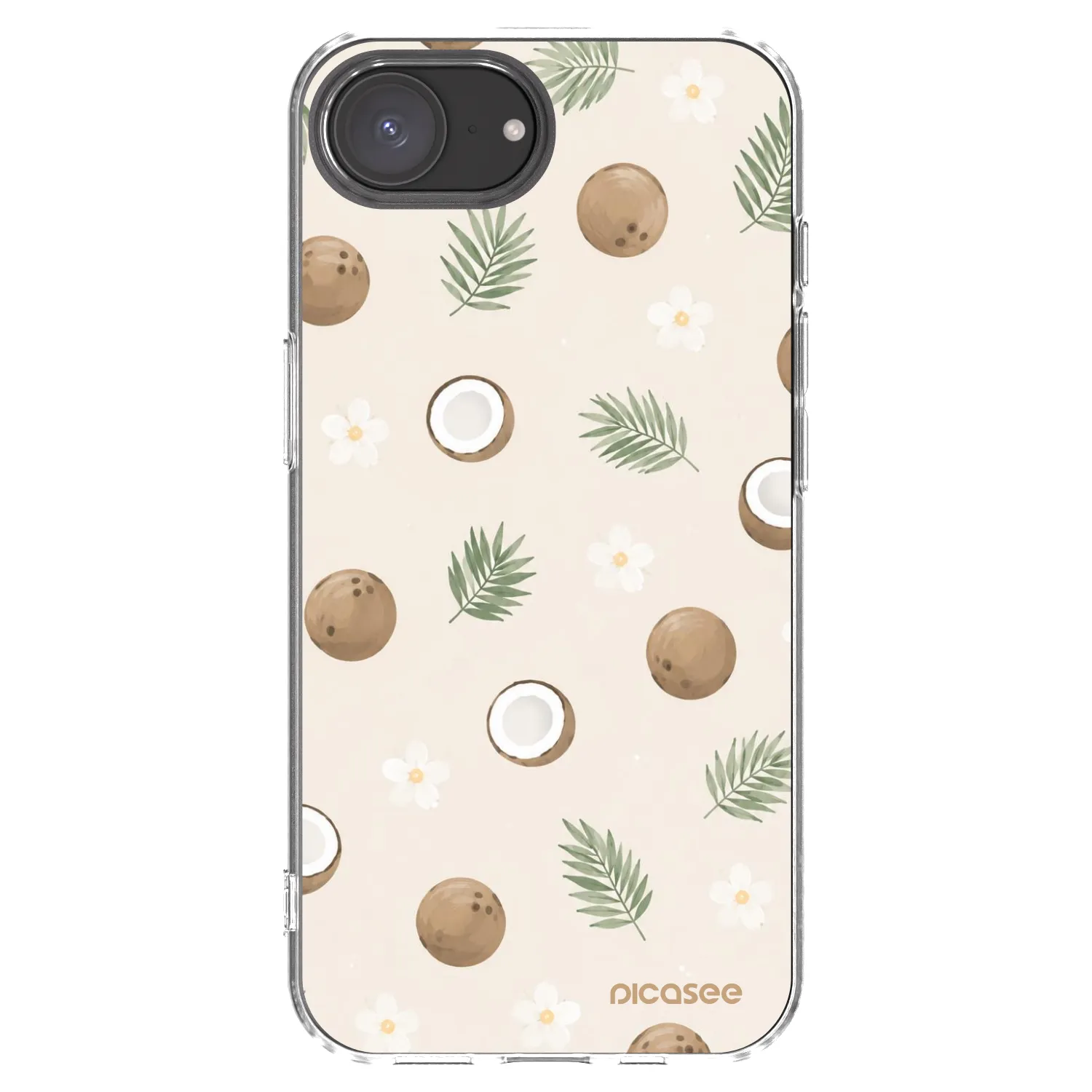 Picasee husă transparentă din silicon pentru Apple iPhone 16e - Coconut Breeze