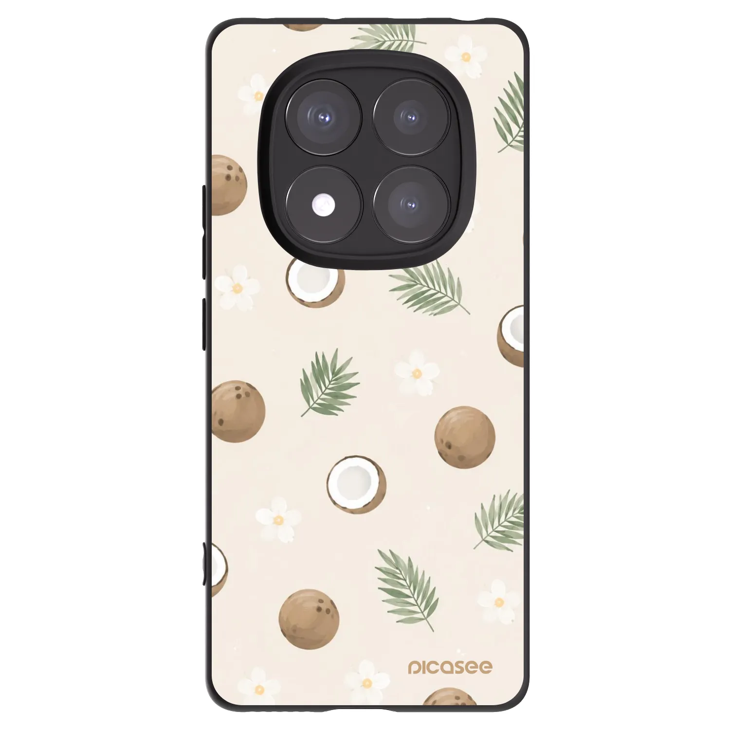 Picasee husă neagră din silicon pentru Xiaomi Redmi Note 14 Pro+ 5G - Coconut Breeze