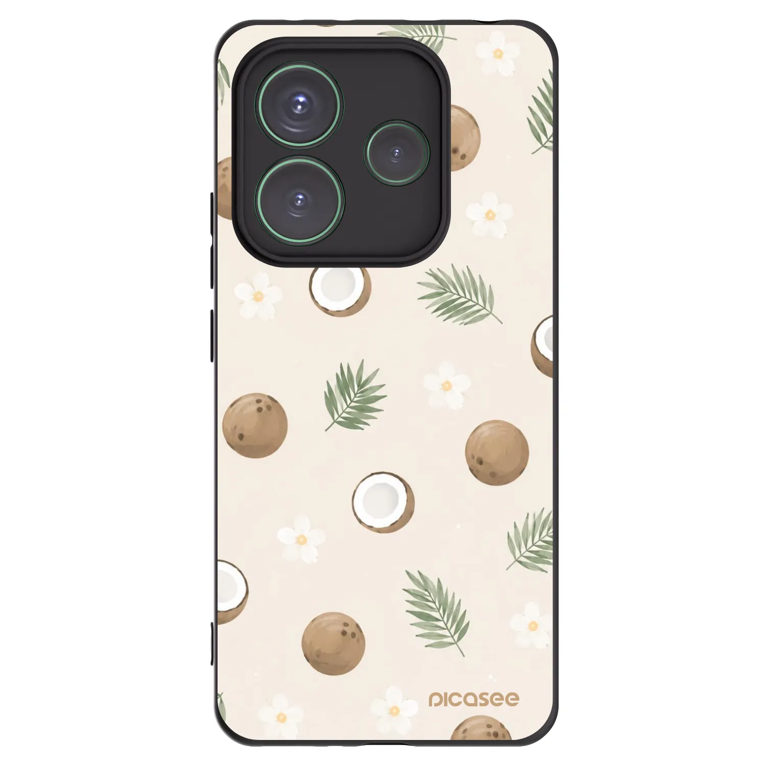 Picasee husă neagră din silicon pentru Xiaomi Redmi Note 14 5G - Coconut Breeze