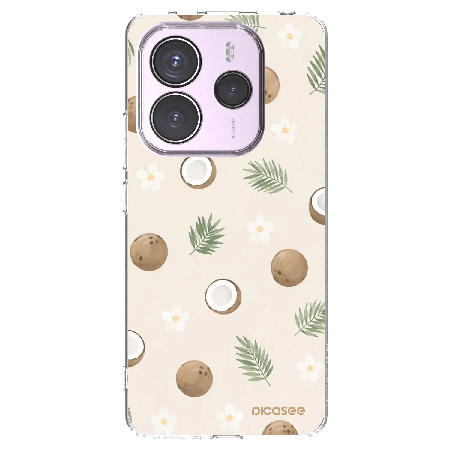 Picasee husă transparentă din silicon pentru Xiaomi Redmi Note 14 5G - Coconut Breeze