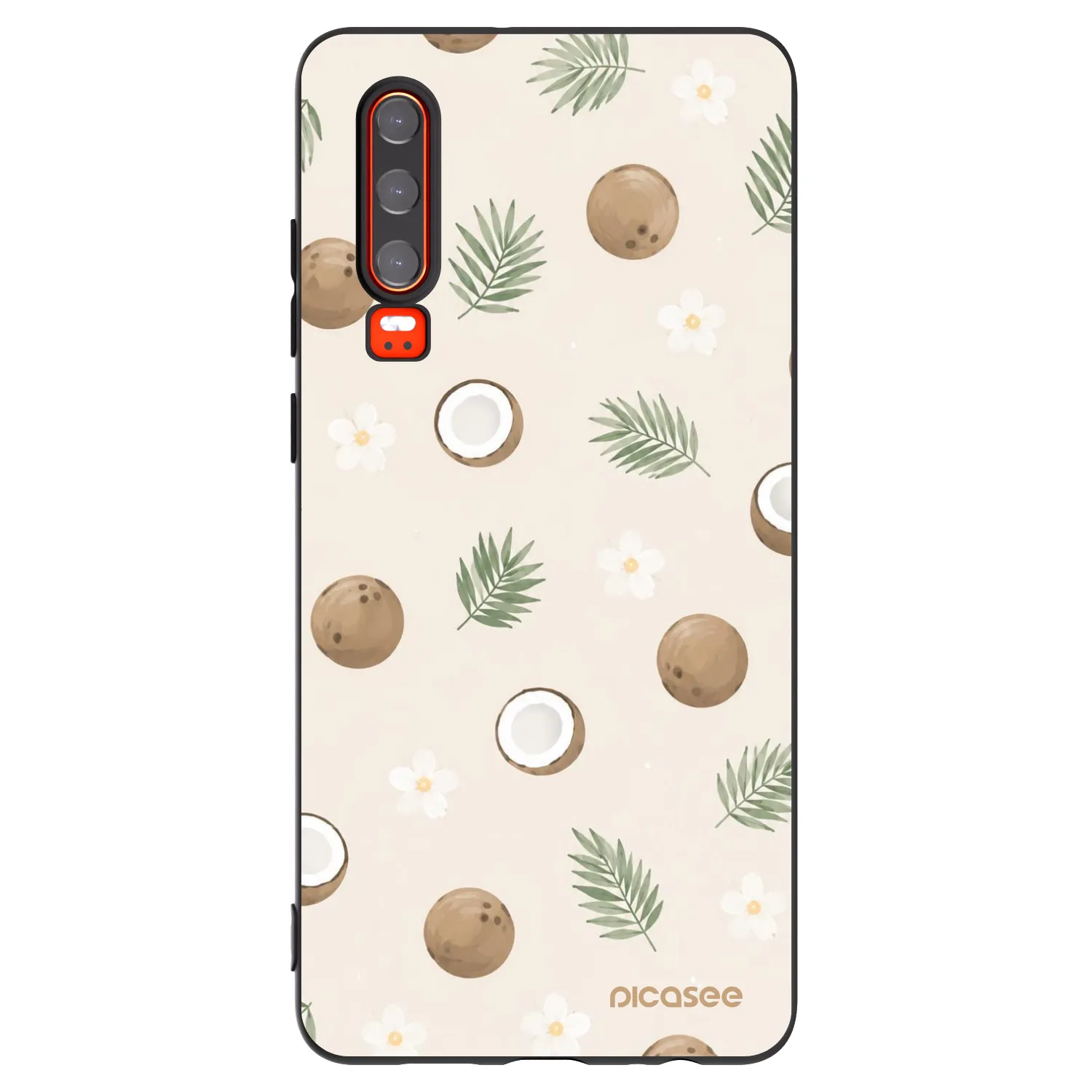 Picasee husă neagră din silicon pentru Huawei P30 - Coconut Breeze
