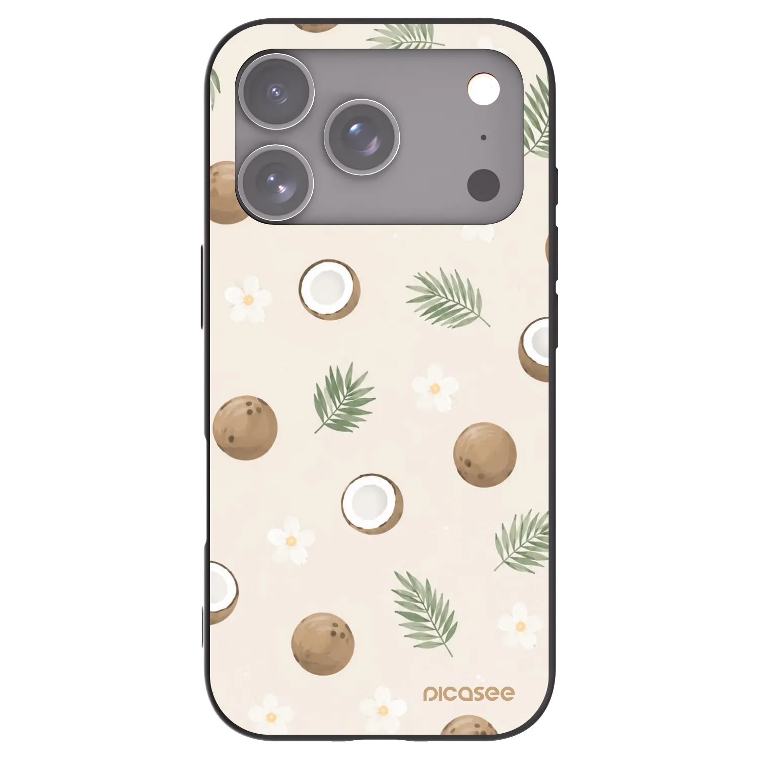 Picasee husă neagră din silicon pentru Apple iPhone 17 Pro - Coconut Breeze