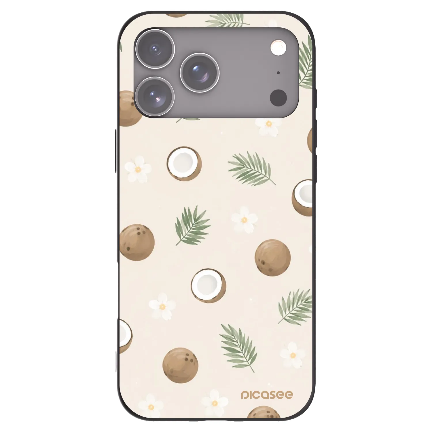 Picasee husă neagră din silicon pentru Apple iPhone 17 Pro Max - Coconut Breeze