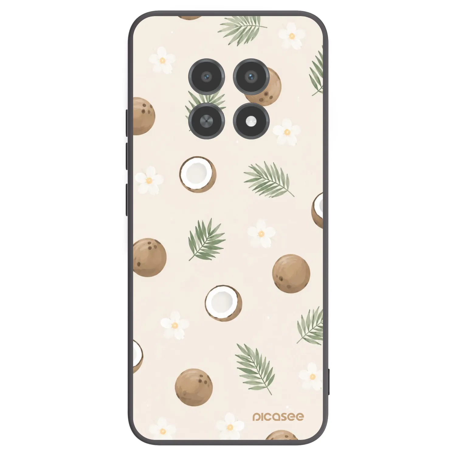 Picasee husă neagră din silicon pentru Realme 12X - Coconut Breeze