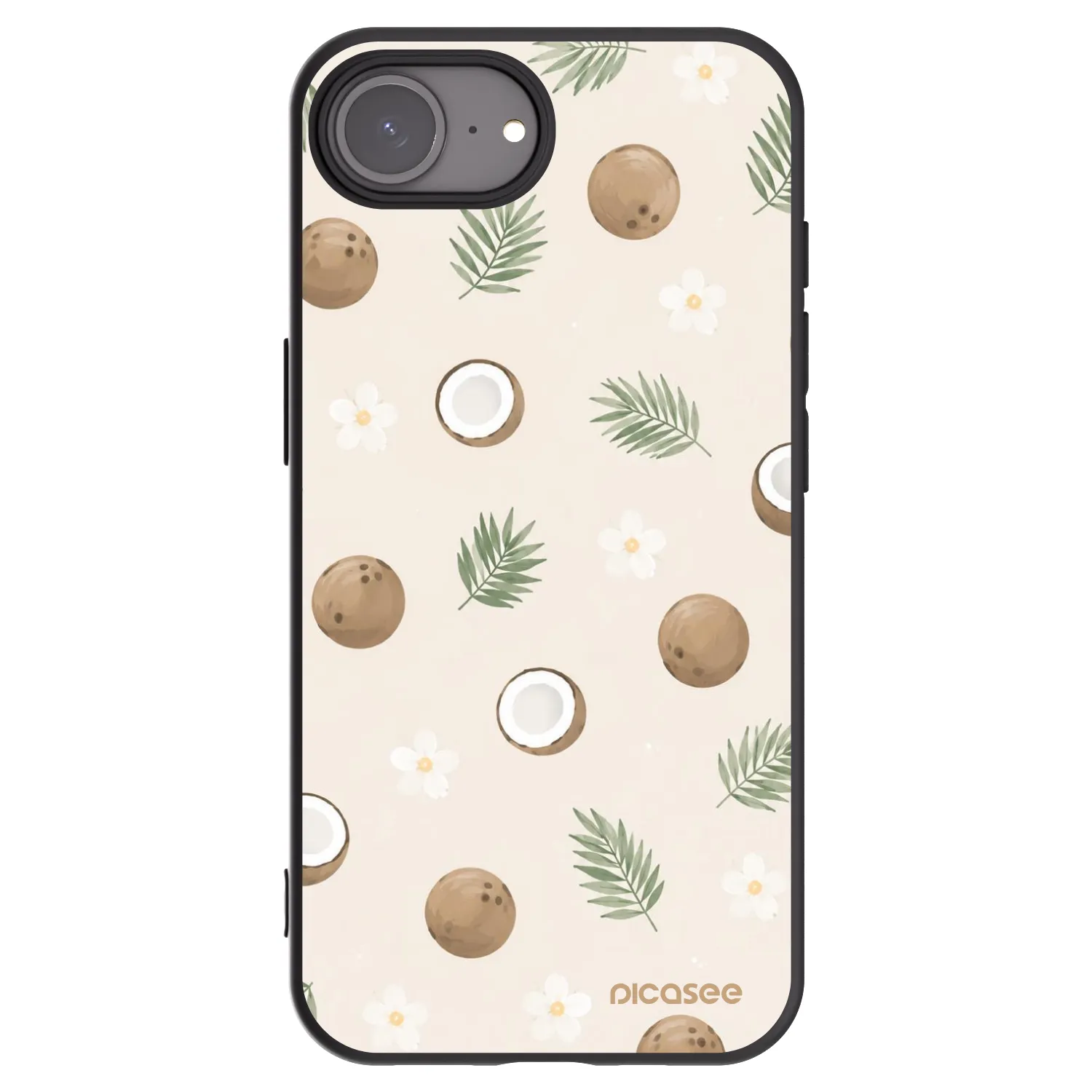 Picasee husă neagră din silicon pentru Apple iPhone 17e - Coconut Breeze