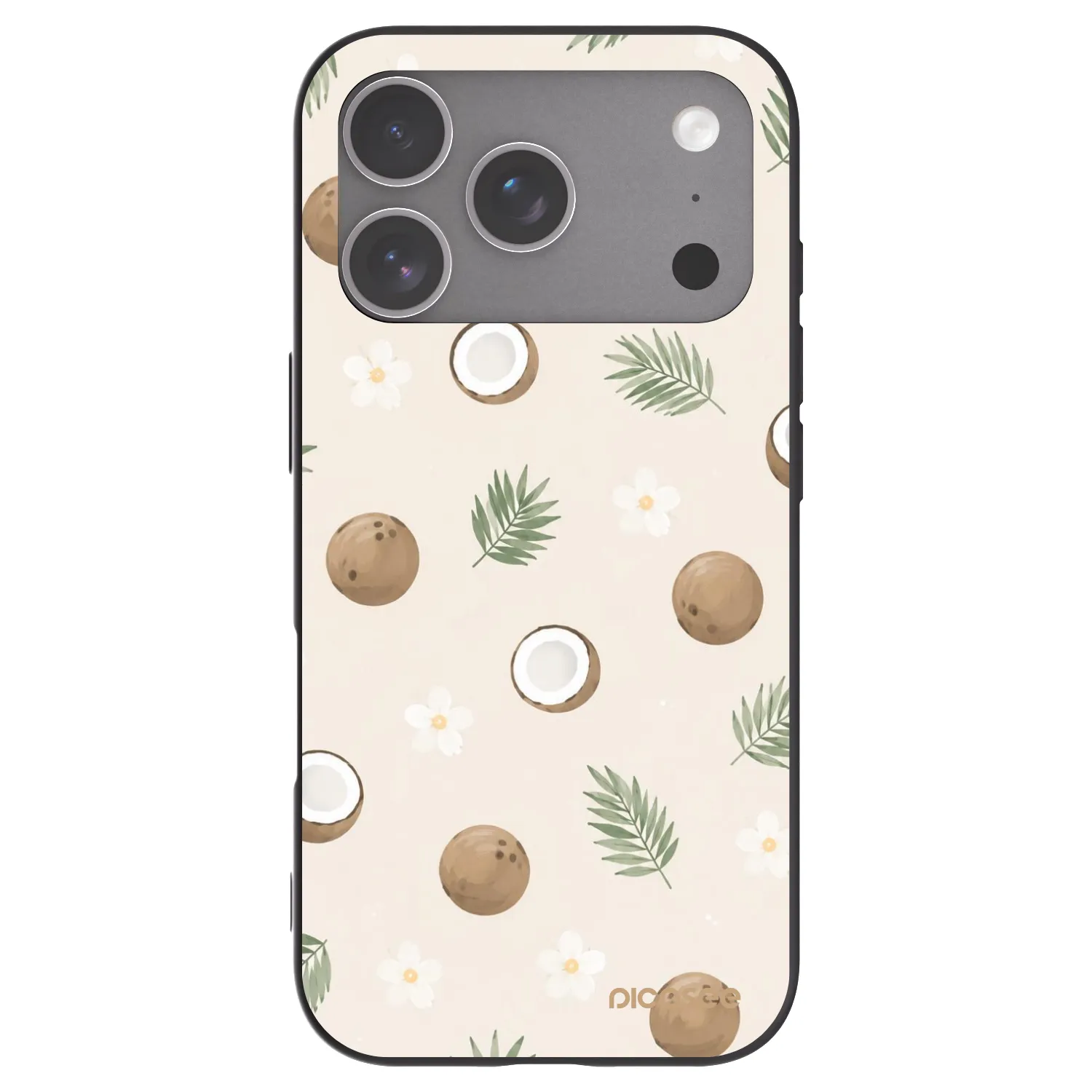 Picasee husă neagră din silicon pentru Apple iPhone 18 Pro - Coconut Breeze