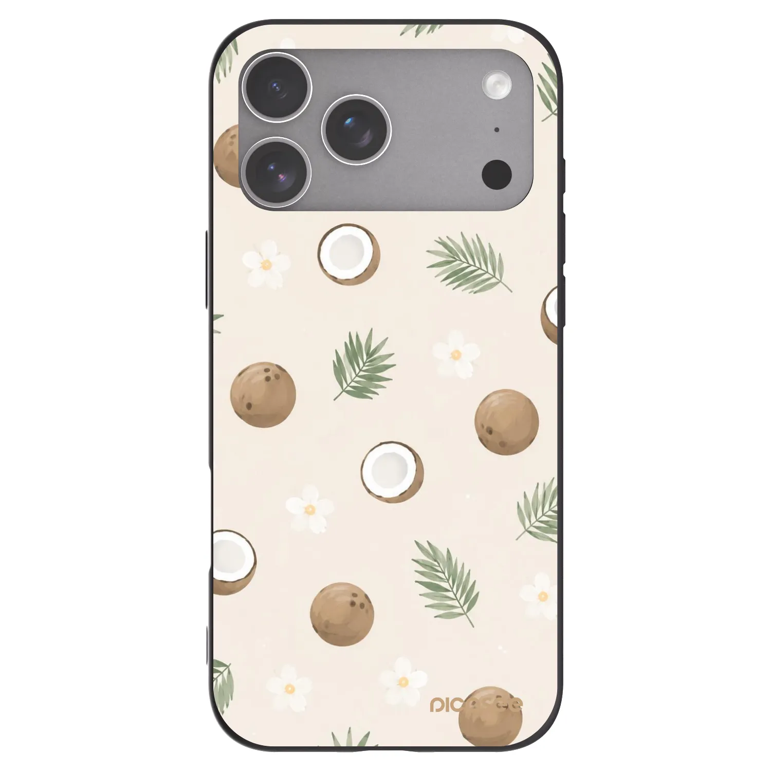 Picasee husă neagră din silicon pentru Apple iPhone 18 Pro Max - Coconut Breeze