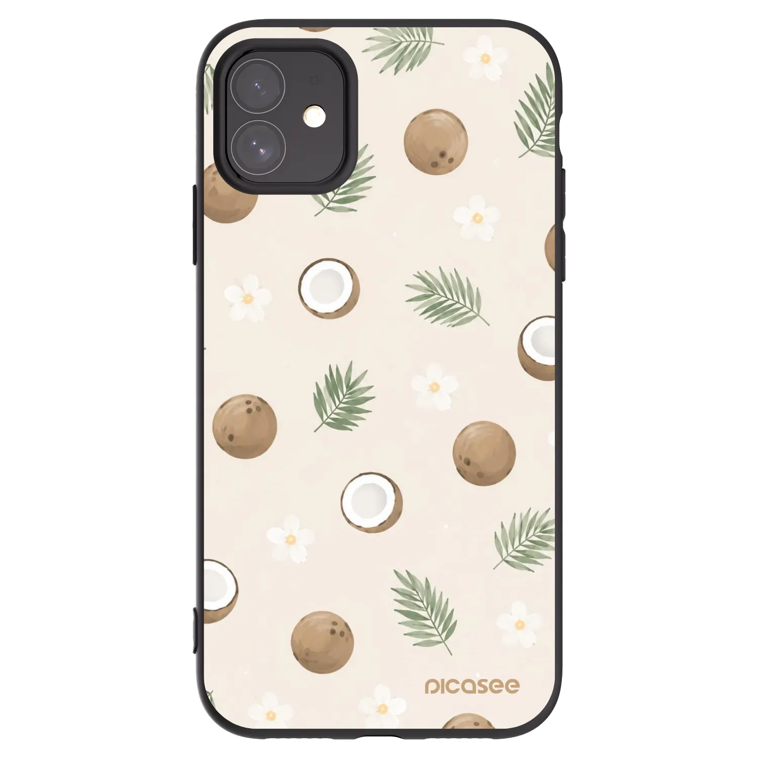 Picasee husă neagră din silicon pentru Apple iPhone 11 - Coconut Breeze