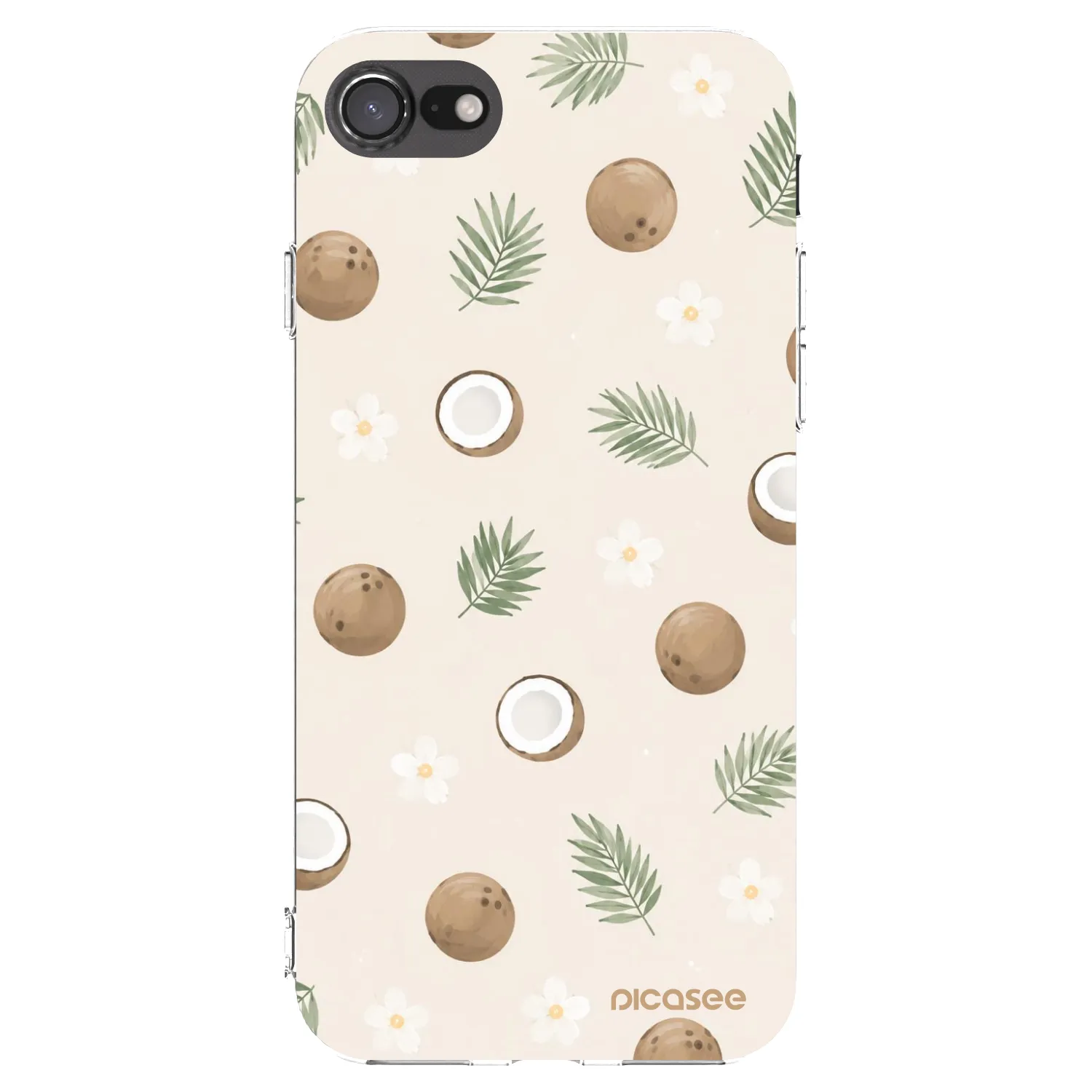 Picasee husă transparentă din silicon pentru Apple iPhone 8 - Coconut Breeze