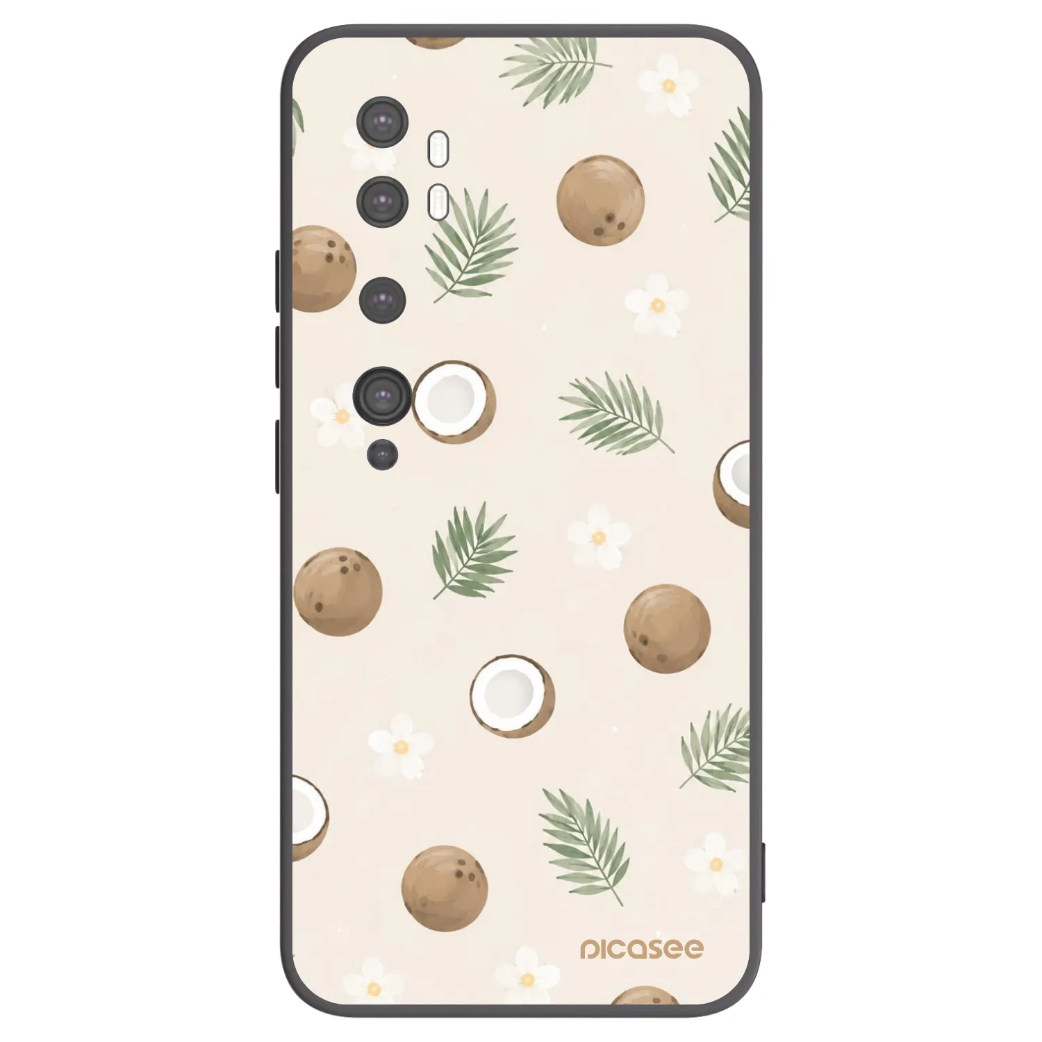 Picasee husă neagră din silicon pentru Xiaomi Mi Note 10 (Pro) - Coconut Breeze