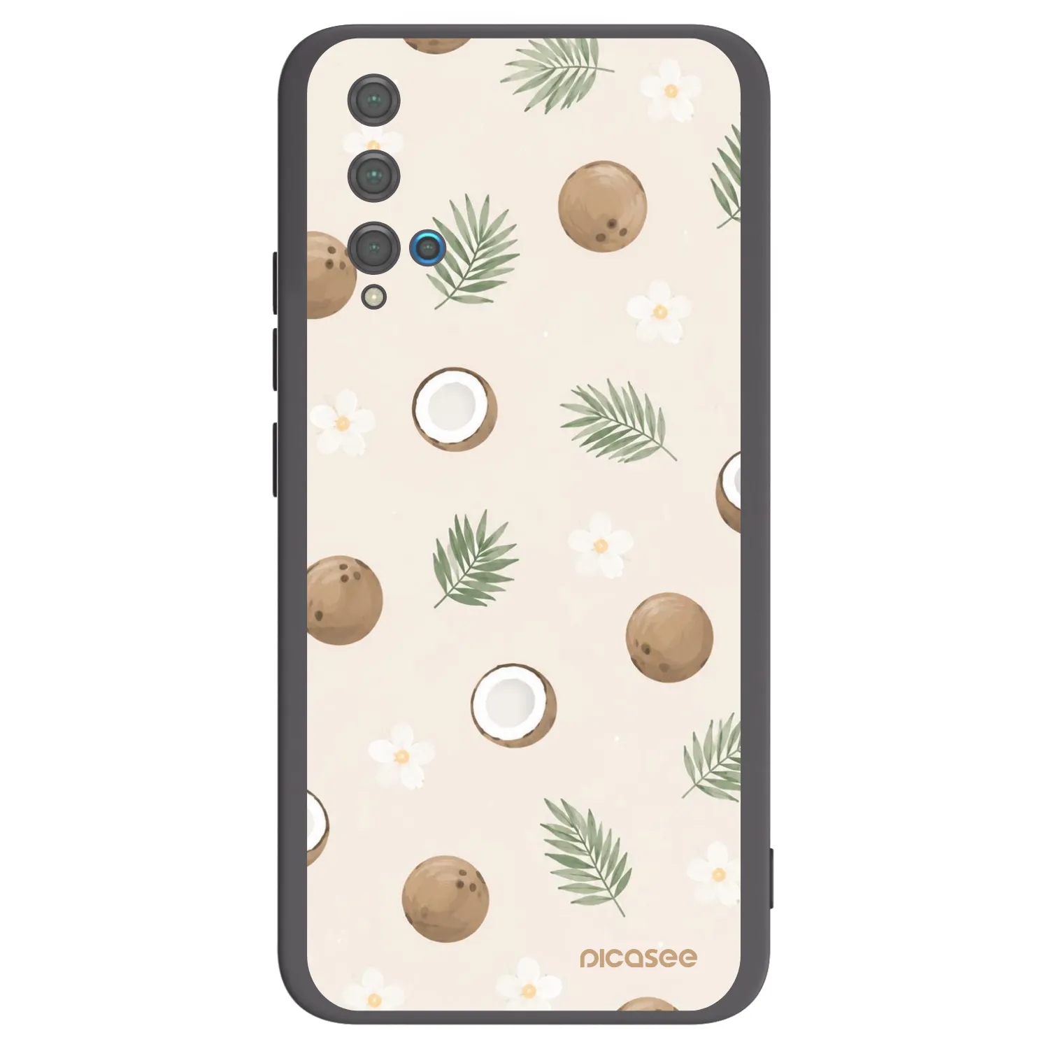 Picasee husă neagră din silicon pentru Huawei Nova 5T - Coconut Breeze