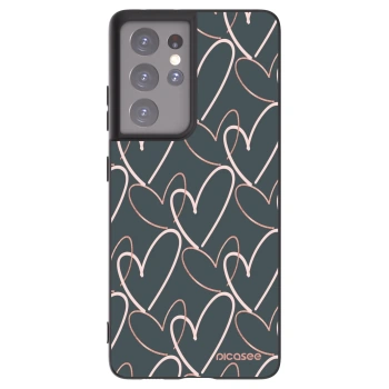Picasee husă neagră din silicon pentru Samsung Galaxy S21 Ultra 5G G998B - Lots of love