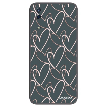 Picasee husă neagră din silicon pentru Vivo Y11s - Lots of love