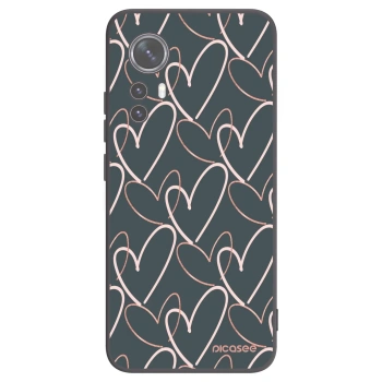 Picasee husă neagră din silicon pentru Xiaomi 12 - Lots of love