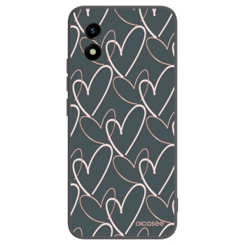 Picasee husă neagră din silicon pentru Vivo Y01 - Lots of love
