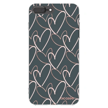 Picasee husă transparentă din silicon pentru Apple iPhone 8 Plus - Lots of love