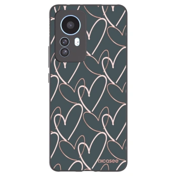 Picasee husă neagră din silicon pentru Xiaomi 12T - Lots of love