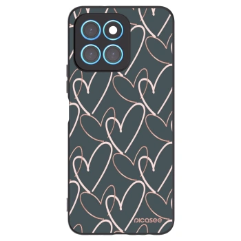 Picasee husă neagră din silicon pentru Honor X8 5G - Lots of love