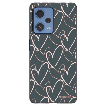 Picasee husă neagră din silicon pentru Xiaomi Redmi Note 12 Pro 5G - Lots of love