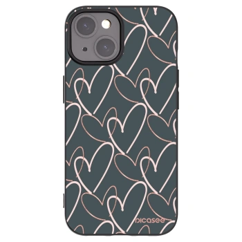 Picasee husă neagră din silicon pentru Apple iPhone 15 - Lots of love