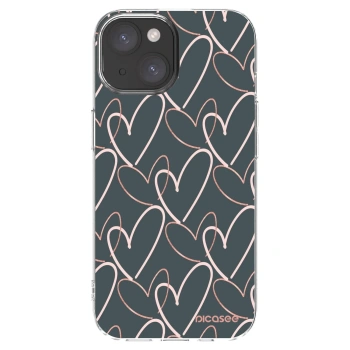Picasee husă transparentă din silicon pentru Apple iPhone 15 - Lots of love