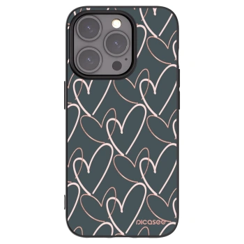 Picasee husă neagră din silicon pentru Apple iPhone 15 Pro - Lots of love