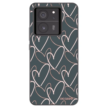 Picasee husă neagră din silicon pentru Xiaomi 13T Pro - Lots of love