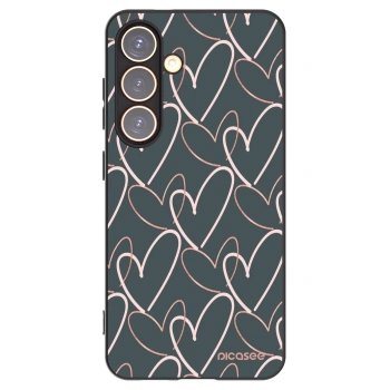 Picasee husă neagră din silicon pentru Samsung Galaxy S24 S921B 5G - Lots of love