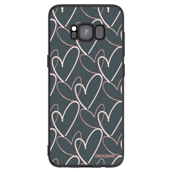 Picasee husă neagră din silicon pentru Samsung Galaxy S8 G950F - Lots of love