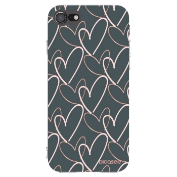 Picasee husă transparentă din silicon pentru Apple iPhone 7 - Lots of love