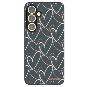 Picasee husă neagră din silicon pentru Samsung Galaxy S24 FE S721B - Lots of love