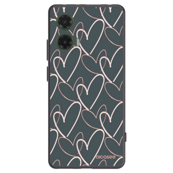 Picasee husă neagră din silicon pentru Motorola Moto G35 5G - Lots of love