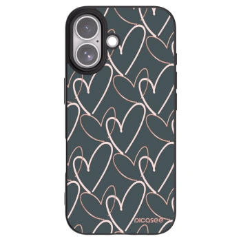 Picasee husă neagră din silicon pentru Apple iPhone 17 - Lots of love