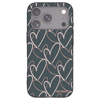 Picasee husă neagră din silicon pentru Apple iPhone 17 Pro - Lots of love