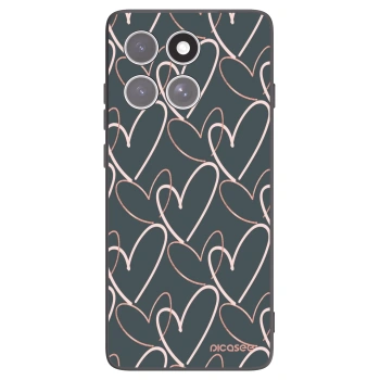 Picasee husă neagră din silicon pentru Motorola Edge 60 Fusion - Lots of love